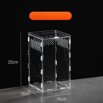 Reptile Habitat Terrarium Breeding Box Acrylic Case Nano Arboreal Tarantula Enclosure Spider Scorpion Bearded Dragon Habitat - Urbizia