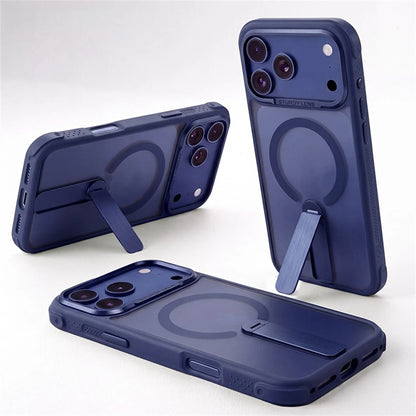 Candy Color Translucent Matte For Magsafe Cover For IPhone 17 16 15 14 13 18 Pro Max Magnetic Charging Bracket Shockproof Cover