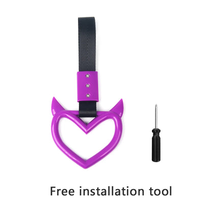 JDM Auto Accessories Cat Tsurikawa Ring Handle Hand Strap Loops Bumper Bus Car Drift Charm Warning Tag