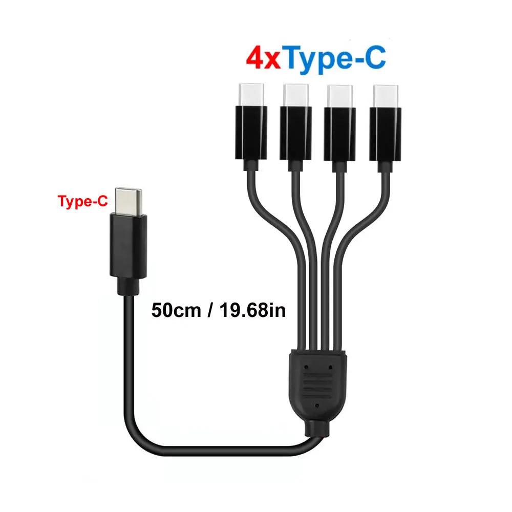 4-in-1 USB Charging Cable Multi Port Splitter