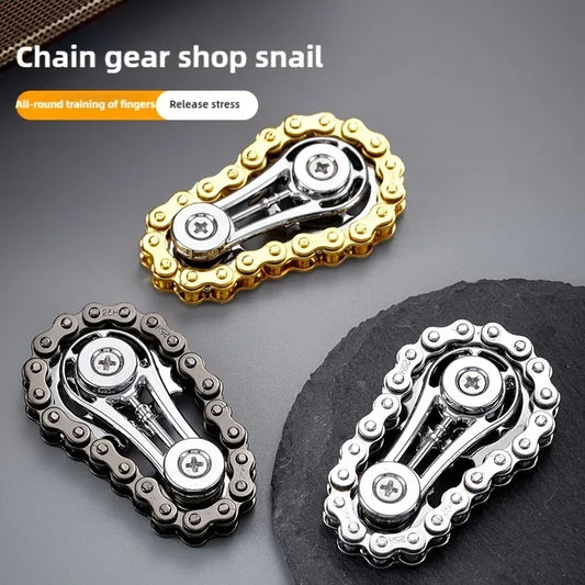 Metal Bike Chain Sprocket Fidget Spinner for Stress Relief