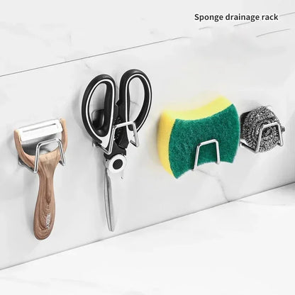 Stainless Steel Kitchen Sink Sponge Holder Organizer
