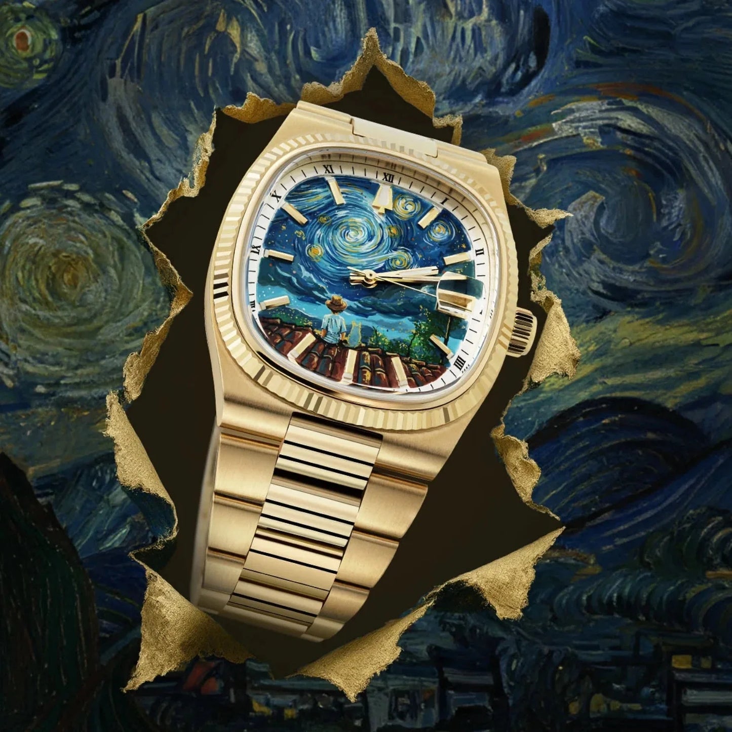 CILOA Square Mens Watches for Man Retro Automatic Steel Dive Men Quartz Stainless Male Luxury New in Men's Brand Watch