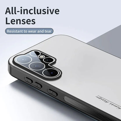 Luxury AG Matte Case For Samsung S25 S24 Ultra FE S25 Plus S24+ Magnetic PC Frosted 360 Bracket Stand Protective Cover