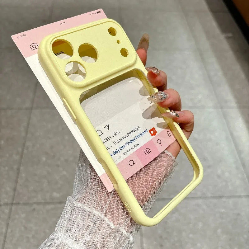 Silicone Camera Touch Buttons Crystal Clear Case for IPhone 18 16 15 14 13 Pro Max 17 Air Candy Lens Protection Shockproof Cover