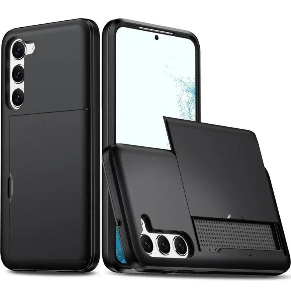 Wallet Card Holder Shockproof Case for Samsung Galaxy
