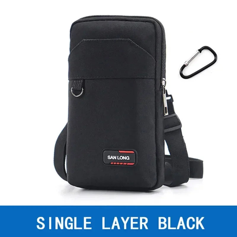 Waterproof Waist Bag Purse Single/double Layer Outdoor Waist Fanny Pack Men Phone Pouch Camping Hunting Tactical Bag with Belt