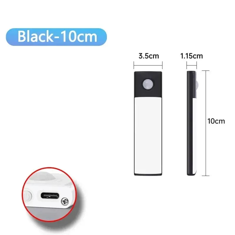 LED Cabinet Light USB Type-C Rechargeable Motion Sensor Led Lamp for Kitchen Wardrobe Cabinet Lighting 20cm/30cm/40cm/50cm/60cm - Urbizia