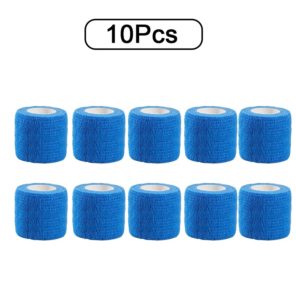 10pcs 2.5/5/10cm Non-Woven Universal Fit for Sports Elastic Foot Support Joint Protection Self-Adhesive Athletic Tape Bandage