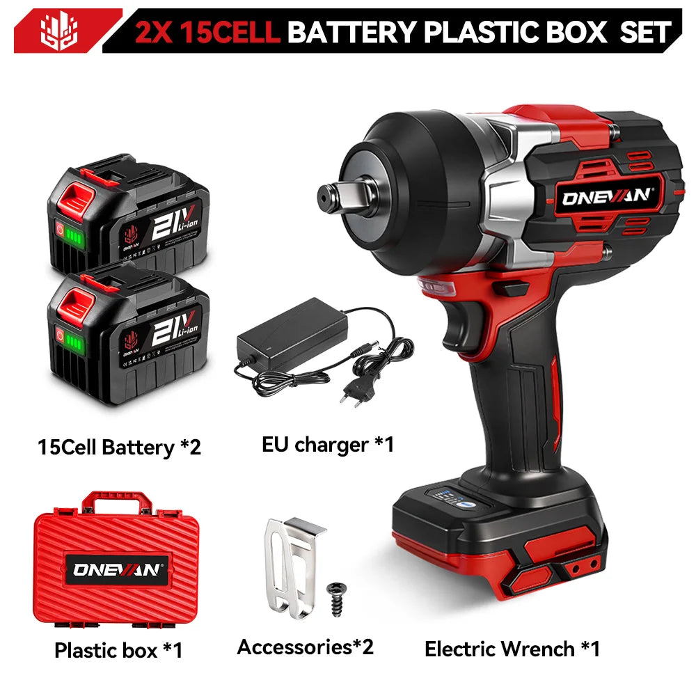 ONEVAN 8000RPM 2800N.M Brushless Electric Impact Wrench Cordless Car Repair Screwdriver Drill Power Tool For Makita Battery Pin