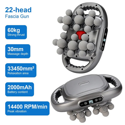 16-Head Fascia Gun High-Frequency Vibration Body Massage Gun Back and Waist Massager Neck Shoulder Massager Muscle masajeador