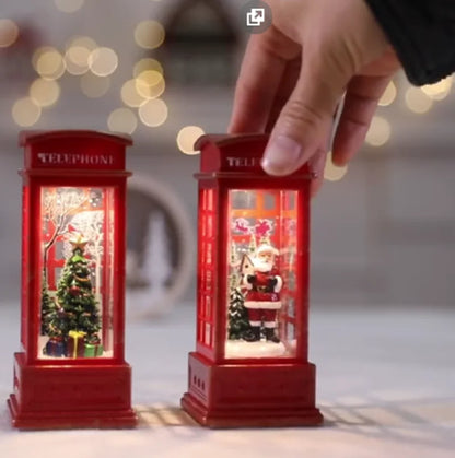 2025 Christmas Phone Booth Lights Ornament