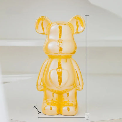 17/27/cm Aesthetic Bear brick Ceramic Staute Teddy Bear decor action figure Sculptures Ornament for room Home Decoration Crafts - Urbizia