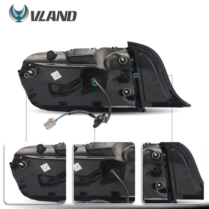 VLAND LED Tail Lights for Ford Mustang S550 2015–2023 Sequential Turn Signal 5 Modes Rear Lamps Assembly