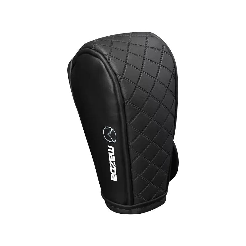 Car Shift Handle Cover Leather Non-Slip Wear-resistant Shift Knob Decor Protective For Mazda 3 CX3 CX4 CX5 CX7 CX8 CX9 CX30 RX7