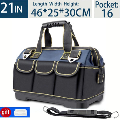 Multifunctional 13in-23inch Tool Bag Thicken Big Capacity Waterproof Wear-Resistant Toolkit MultiPocket Electrician Storage Bag