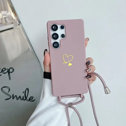 Candy Color Crossbody Lanyard Shockproof Phone Case