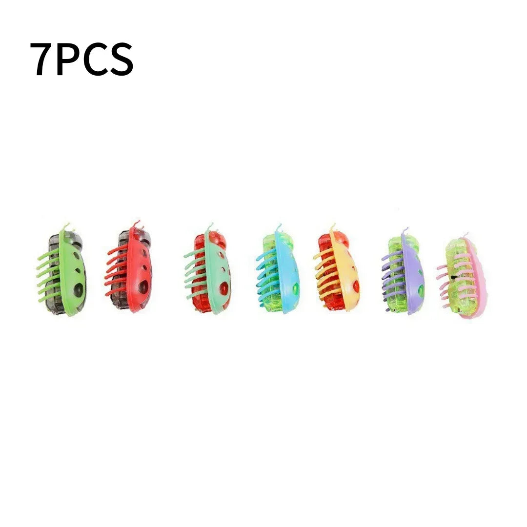 Mini Electric Bug Pet Dog Cat Toy Interactive Cute Ladybird Beetle Animal Shape Cat Toys Walking Insect Cat Playing Supplies - Urbizia