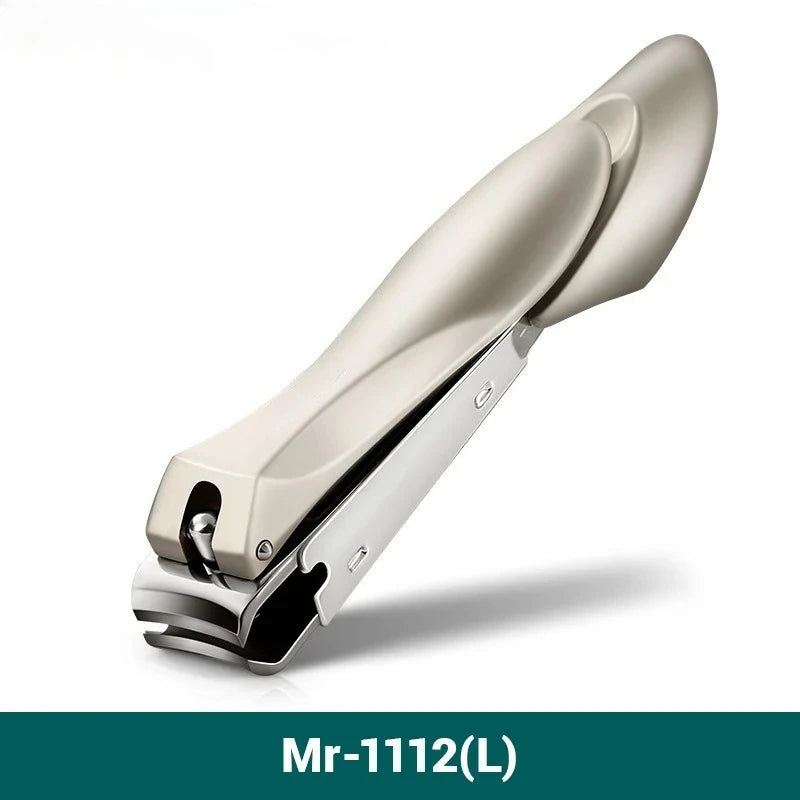 Anti Splash Nail Clippers Stainless Steel Fingernail Cutter Manicure Tools with Ergonomic Handle for Home Travel Use