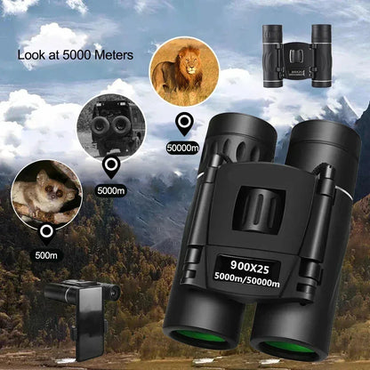 900x25 Mini Binoculars High-Powered BAK4 Prism Waterproof for Travel Bird Watching Outdoor Sports - Urbizia