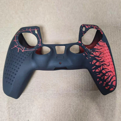 Anti-Slip Controller Skin Shell for PS5 Controller Silicone Cover Case with Rubber Thumb Grip Gaps and Touch Pad Sticker For PS5