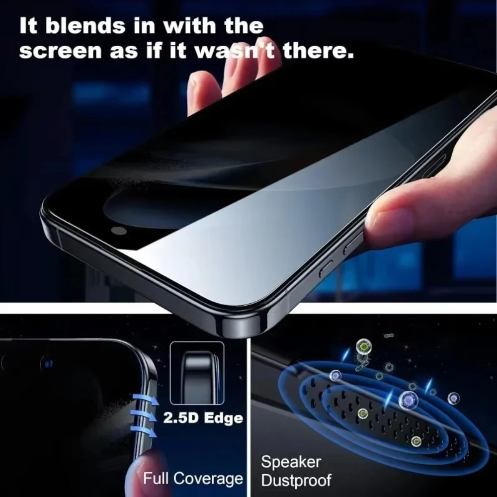 NNBILI 4PCS Privacy Screen Protectors For iPhone 15 13 12 14 16 17 18 Pro Max Mini Anti-spy Tempered Glass For IPhone17Air Glass