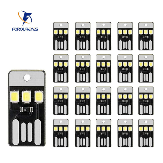 20pack Book Light Mini Night Lighting 2835SMD Book Lamp Bulb 5V 0.2W Led Usb Light for Power Bank Computer Laptop - Urbizia