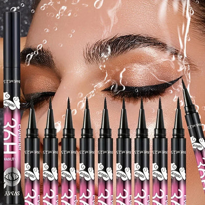 12-Pack Black Liquid Eyeliner – Waterproof & Long-Lasting