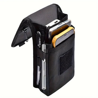 6.3 Inch Multi-Functional Mobile Phone Bag Oxford Fabric Pocket Cell Phone Belt Pouch Case Men's Outdoor Bag for Iphone 16 15