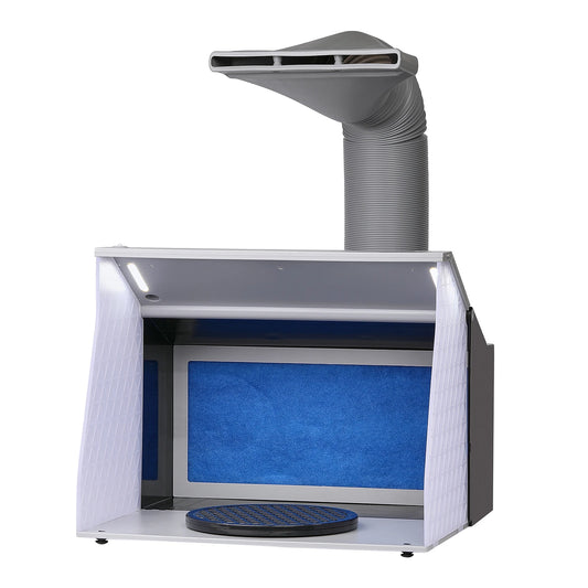 SucceBuy Airbrush Spray Booth Kit – 4 LED Lights, Dual Exhaust Fans