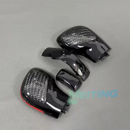 Leather Shift Knob Gear Side Cover DSG Emblem For VW Golf 6 7 R GTI Passat B7 B8 Upgrade the Red Forged Carbon Fiber Material