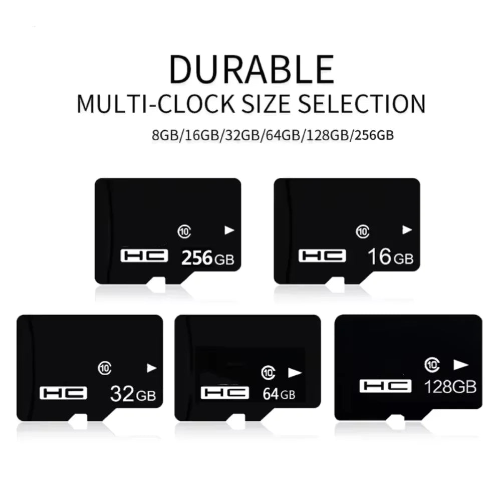 10PCS Wholesale High-Speed Memory Cards 4GB, 8GB TF, SD Cards C10, 16GB, 32GB, 64GB, 128GB TF Cards for Cameras, Digital Devices