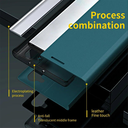Flip Leather Bracket Case for Samsung Galaxy