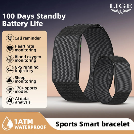 LIGE Screenless Smart Fitness Band with AI Health Report