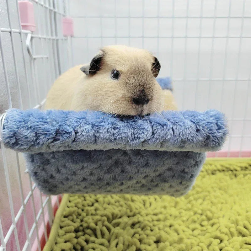 Pet Hammock for Small Animal Double Thick Plush Warm Bed for Hamster House Nest Sleeping Bag Hanging Tree Beds Pet Hamster Nest - Urbizia