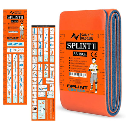 First Aid Splint 18-36" X 4.3"  Green-Gray Orange-Blue  Keep Bones in Position