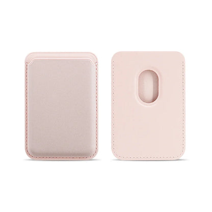 Leather Card Wallet Cover Phone Card Holder for MagSafe Magnetic Case Suitable for All iPhone for MagSafe Card Phone Back Bag