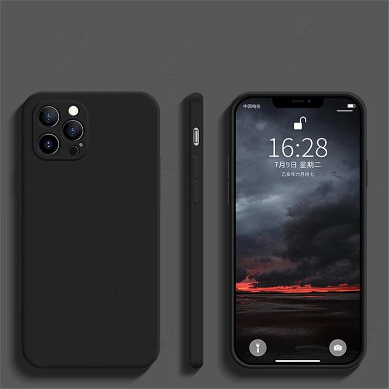 Shockproof Liquid Silicone Case for iPhone Slim TPU Cover