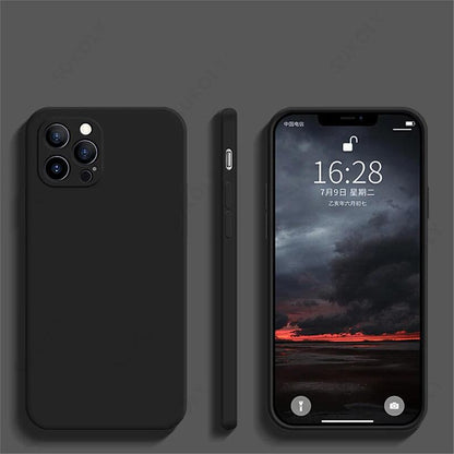 Shockproof Liquid Silicone Case for iPhone Slim TPU Cover