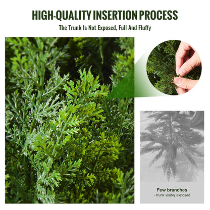 SucceBuy Artificial Cedar Topiary Tree Evergreen Fake Pine Cypress Trees Plant Artificial Greenery Set for Home Decor Outdoor