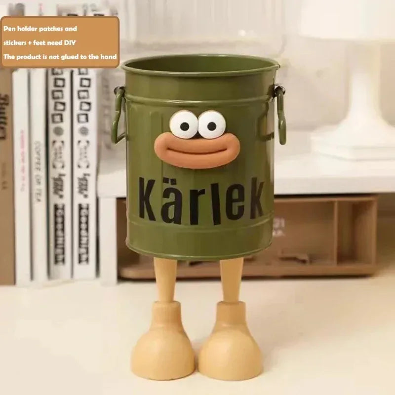 1 Pcs Cartoon Desk Organizer - Cute Stationery Storage for Pen/Pencil Office Home Study Simple Design Pen/Pencil Holder - Urbizia