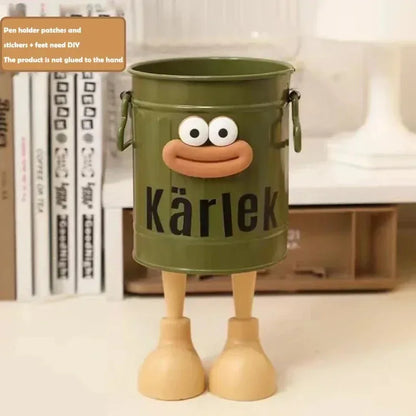 1 Pcs Cartoon Desk Organizer - Cute Stationery Storage for Pen/Pencil Office Home Study Simple Design Pen/Pencil Holder - Urbizia