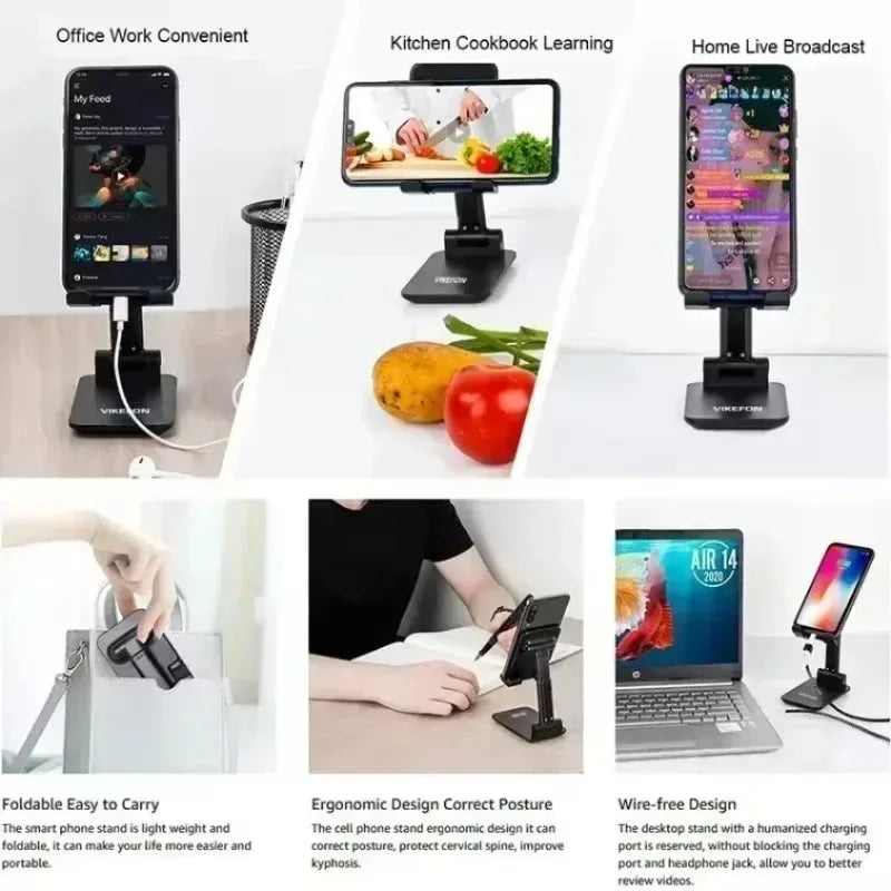 Flexible Adjustable Mobile Phone Holder Universal Foldable Tablet Desktop Mount Lazy Bracket For iPhone Samsung Xiaomi - Urbizia