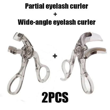 Dual-Type Eyelash Curler with Comb – Wide & Partial Clip Options, Waterproof, Long-Lasting, Natural Curl, Unisex Certified - Urbizia