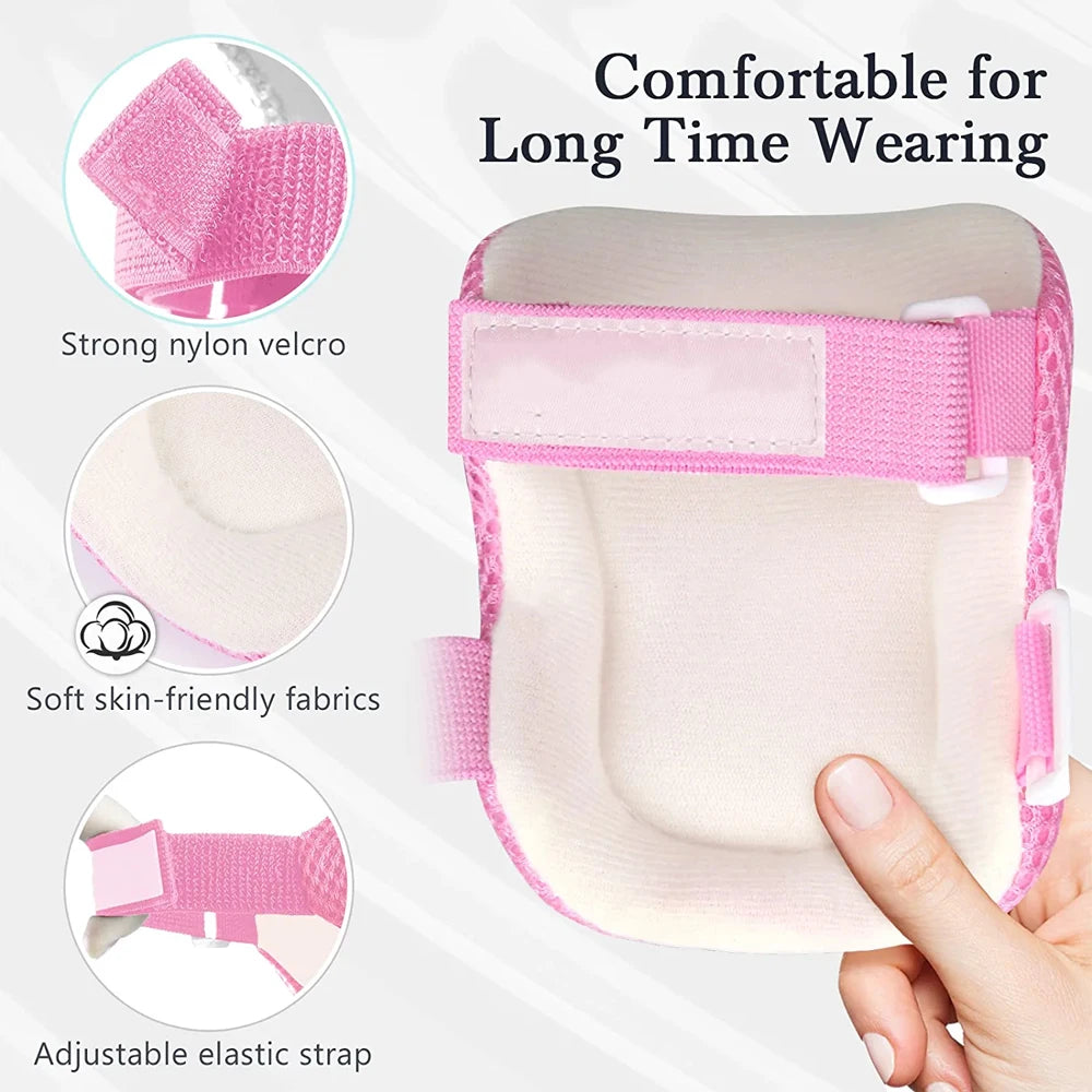 6 In 1 Kids/Youth Protective Gear Set, Kids Knee Pads Elbow Pads & Wrist Guard for Scooter, Skateboard, Bicycle, Inline Skating