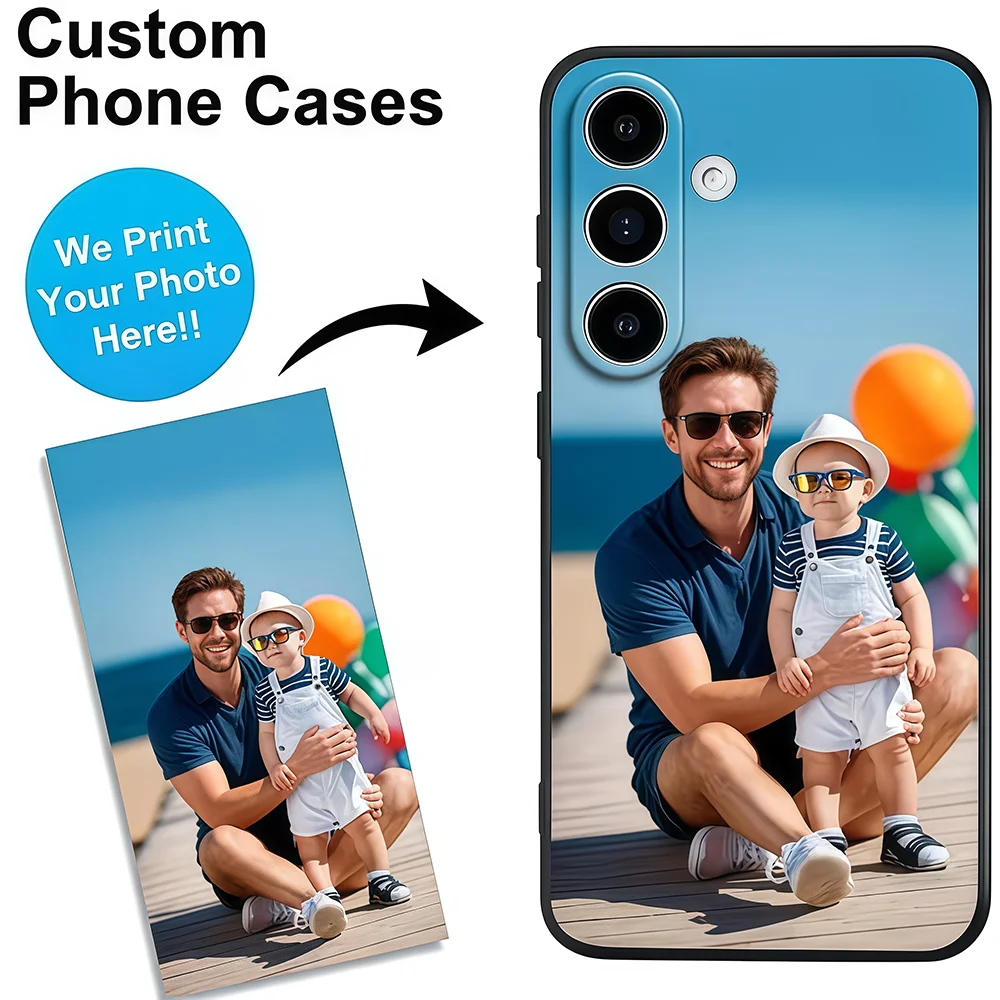 DIY Customized Photo Phone Case For Samsung GalaxyS26 S25 S24 S23 S22 S21 S20 Plus FE Ultra A52 A53 A54 A55 A56 Soft Back Cover