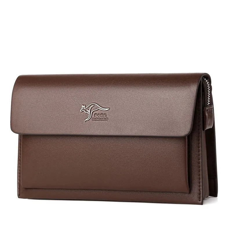 2026 NEW Men's Clutch with Magnetic Buckle and Multiple Card Slots, Large Capacity Wallet Made of Coded Lock PU Leather Men Bag
