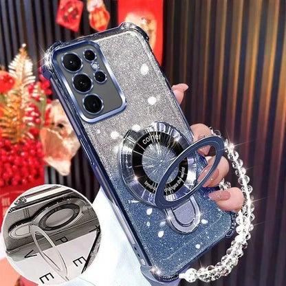 Samsung Glitter Magnetic Bracelet Shockproof Case Cover