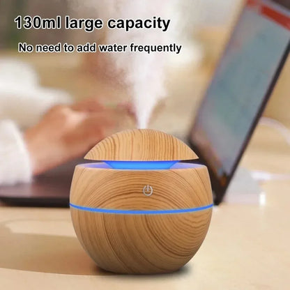 Humidifier Electric Air Aroma Diffuser Wood Ultrasonic Air Humidifier Essential Oil Aromatherapy Cool Mist Maker for Bedroom - Urbizia