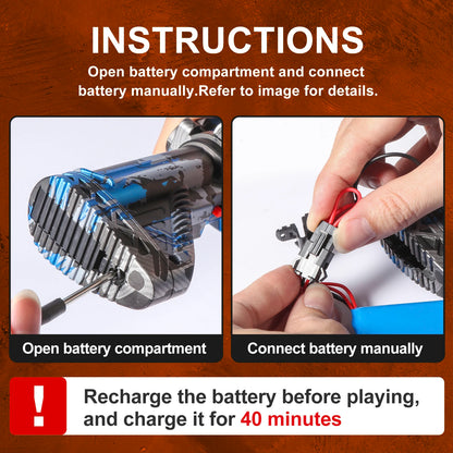 M416 Electric Ball Blaster Toy Gun - High-Speed, Metallic Finish, Rechargeable - Outdoor Game Party Gift(Bullets Excluded)